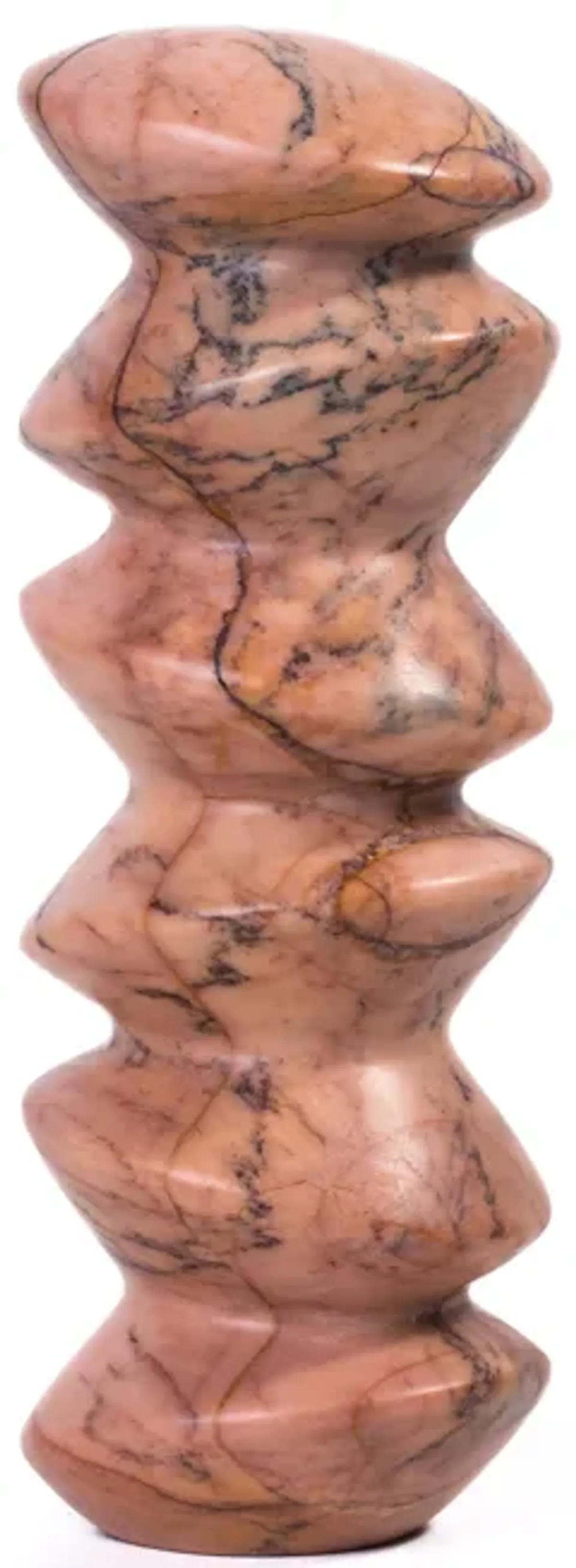Marble Pink Green Cairn Tall Object