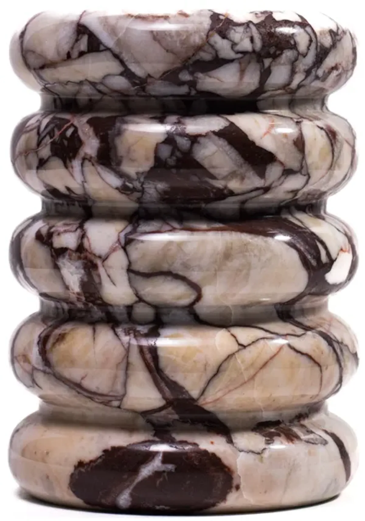 Breccia Marble Layered Vase