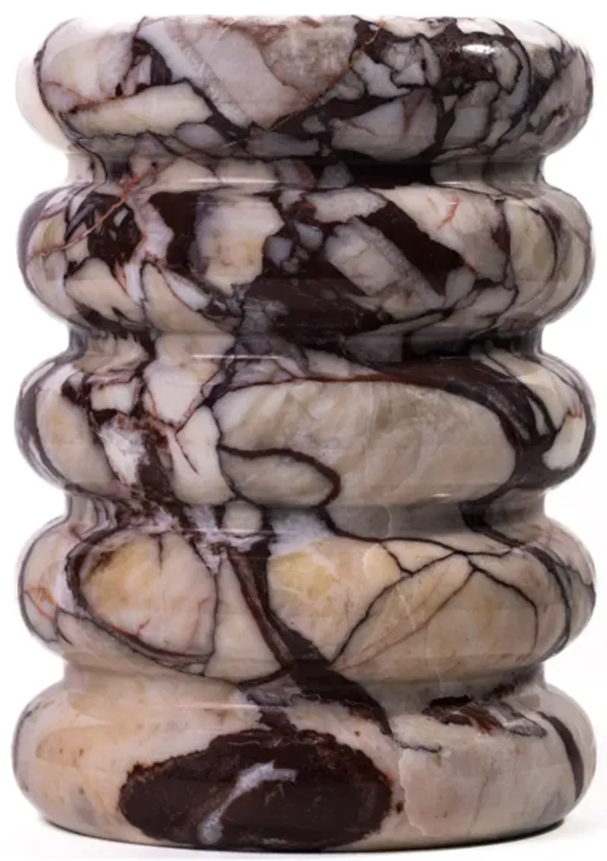 Breccia Marble Layered Vase