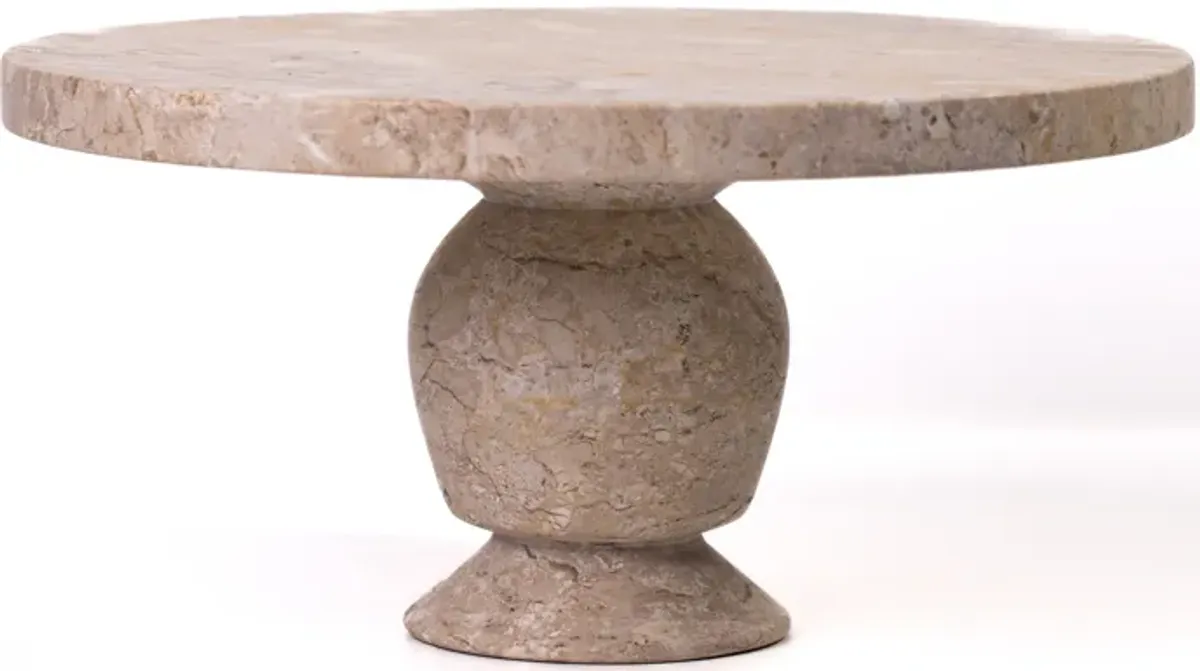 Natural Travertine Cake Stand