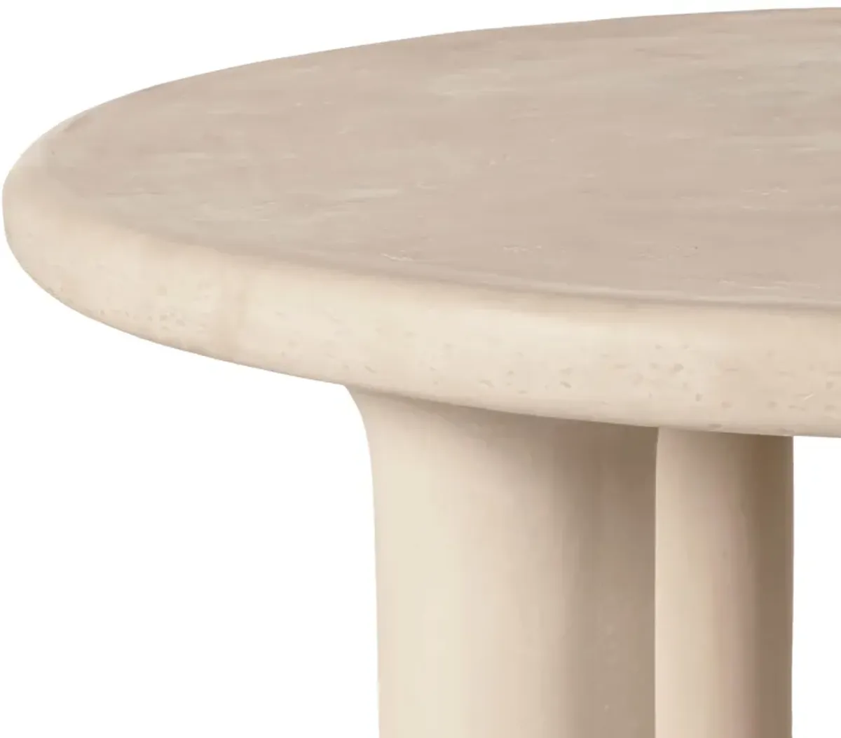 Barbara Cream Textured Indoor / Outdoor 47" Round Dining Table