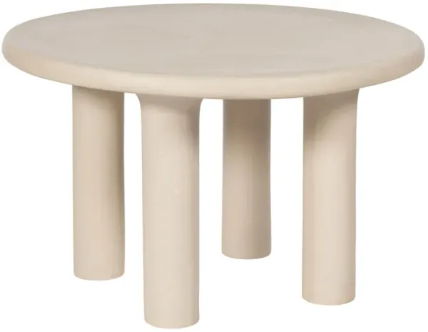 Barbara Cream Textured Indoor / Outdoor 47 inch Round Dining Table