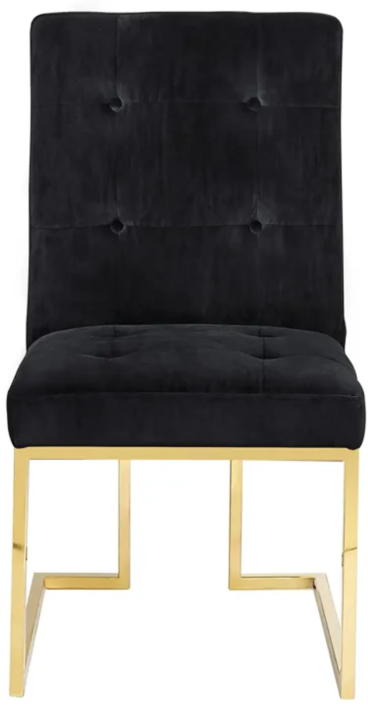 Akiko Black Velvet Chair - Set of 2