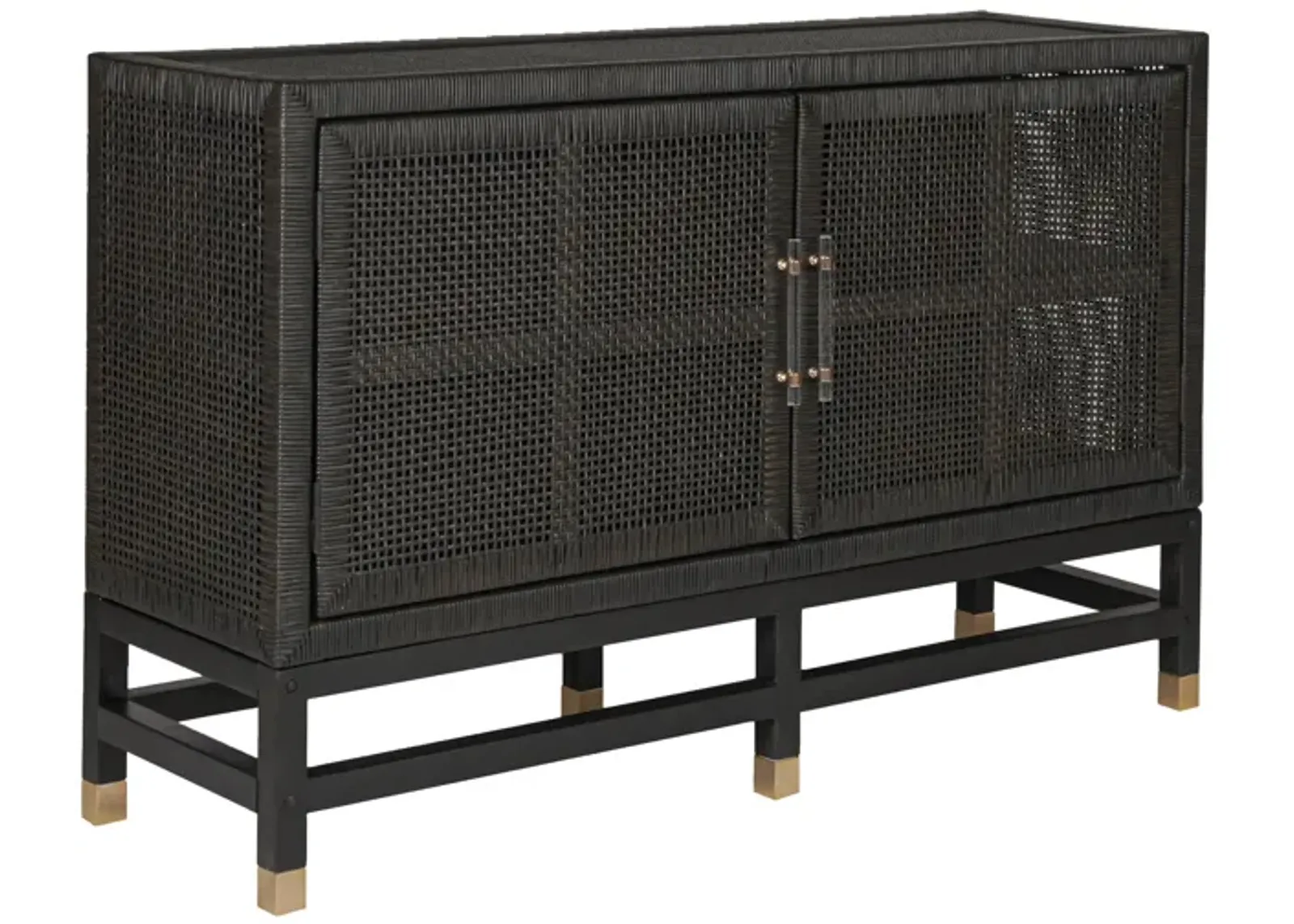 Amara Charcoal Woven Rattan Buffet