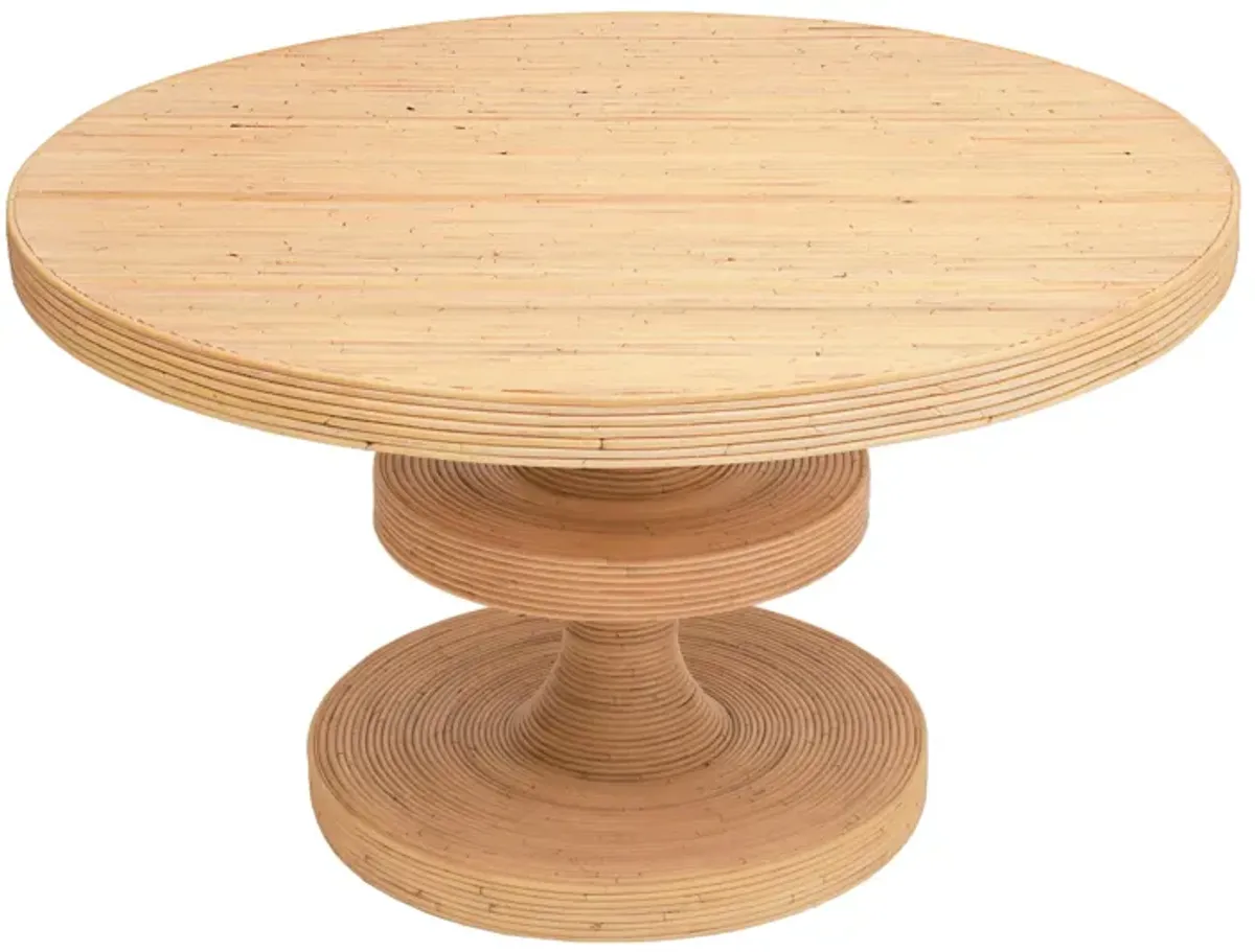 Apollonia Natural Rattan Round Dining Table