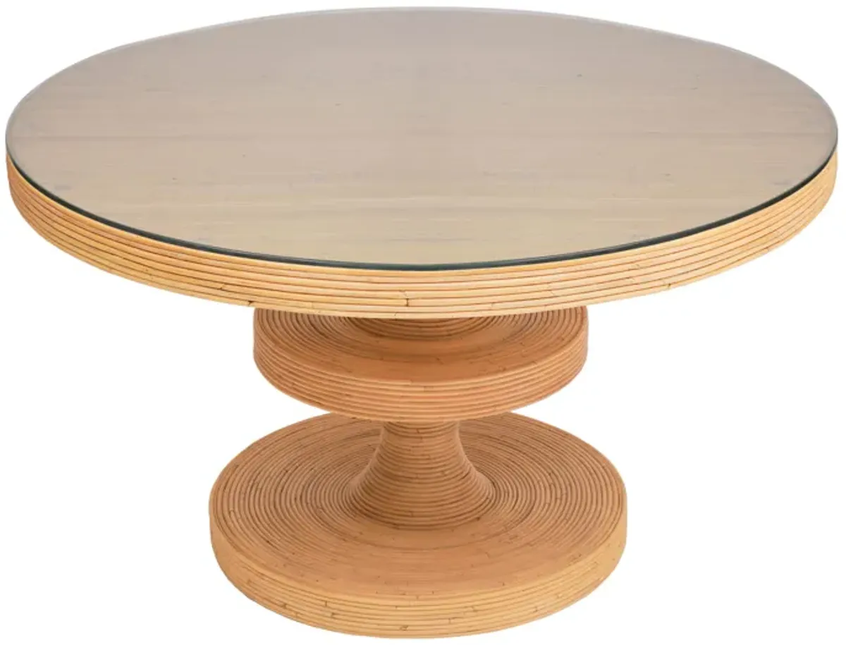 Apollonia Natural Rattan Round Dining Table