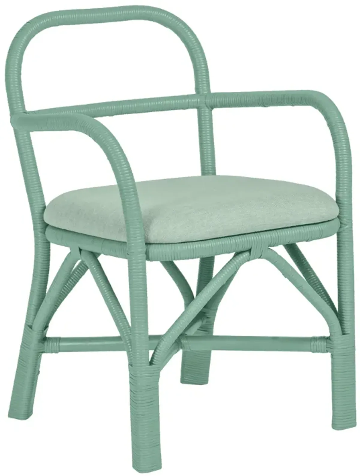 Ginny Green Rattan Dining Chair