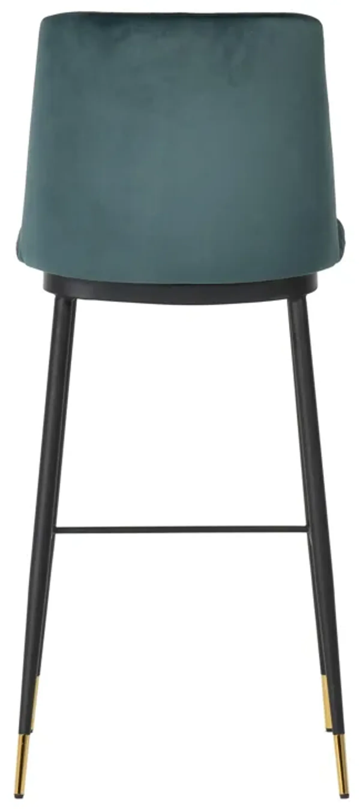 Evora Green Velvet Counter Stool (Set of 2)