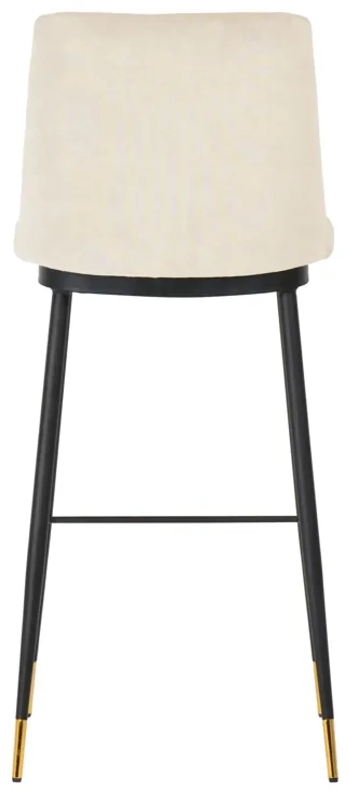 Evora Cream Velvet Counter Stool (Set of 2)