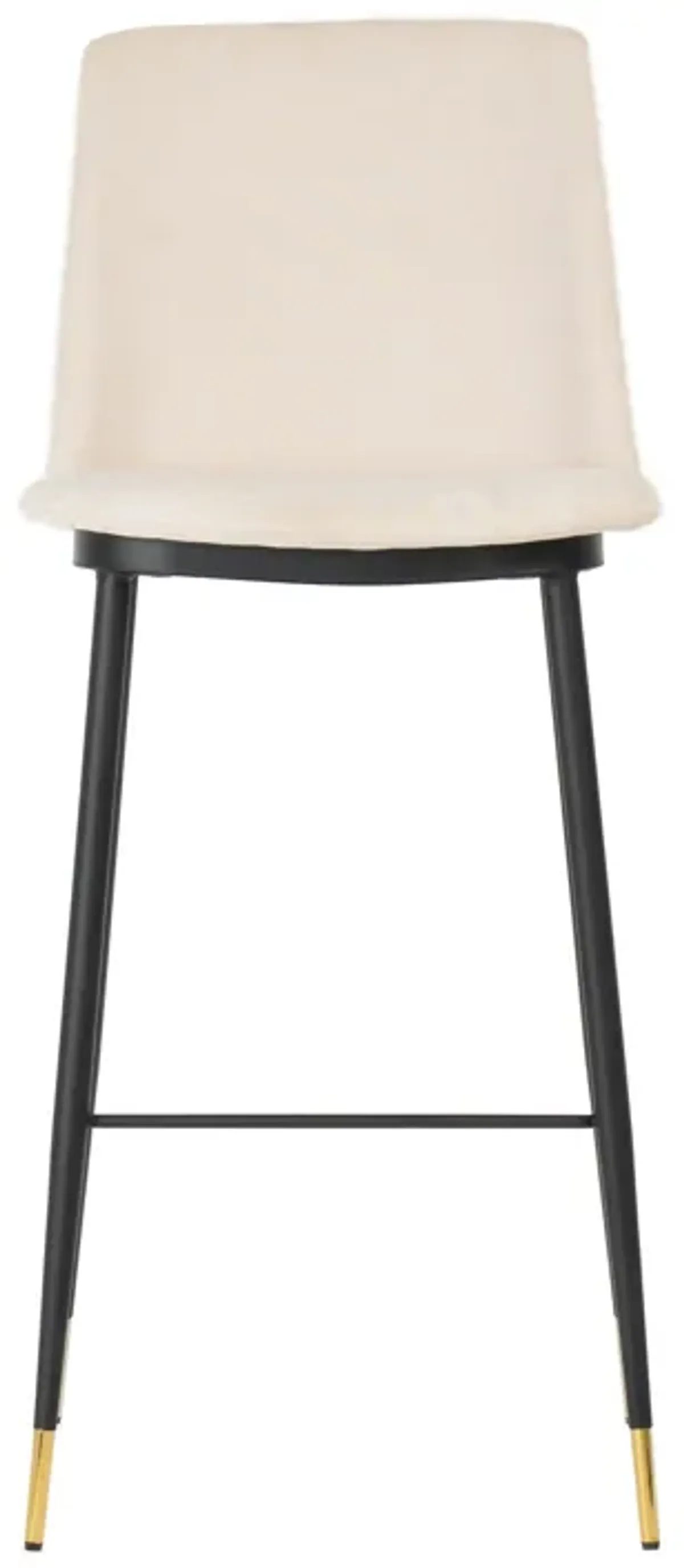 Evora Cream Velvet Counter Stool (Set of 2)