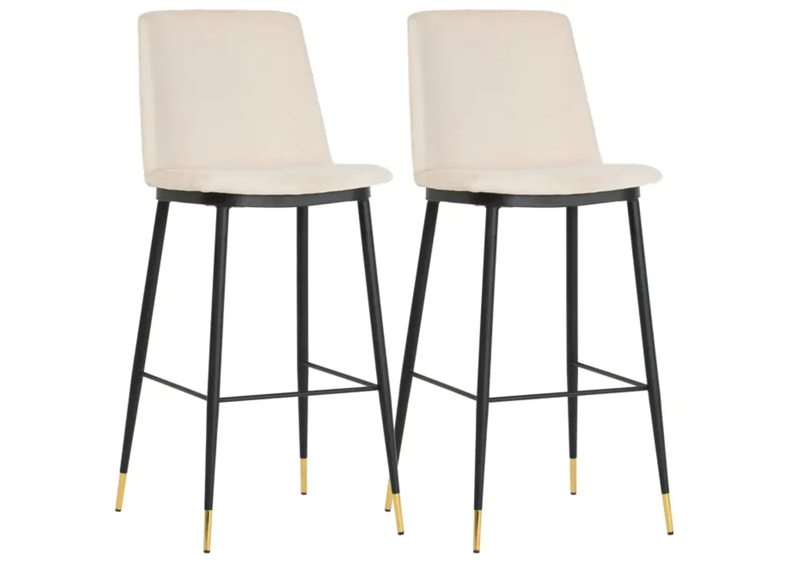 Evora Cream Velvet Counter Stool (Set of 2)