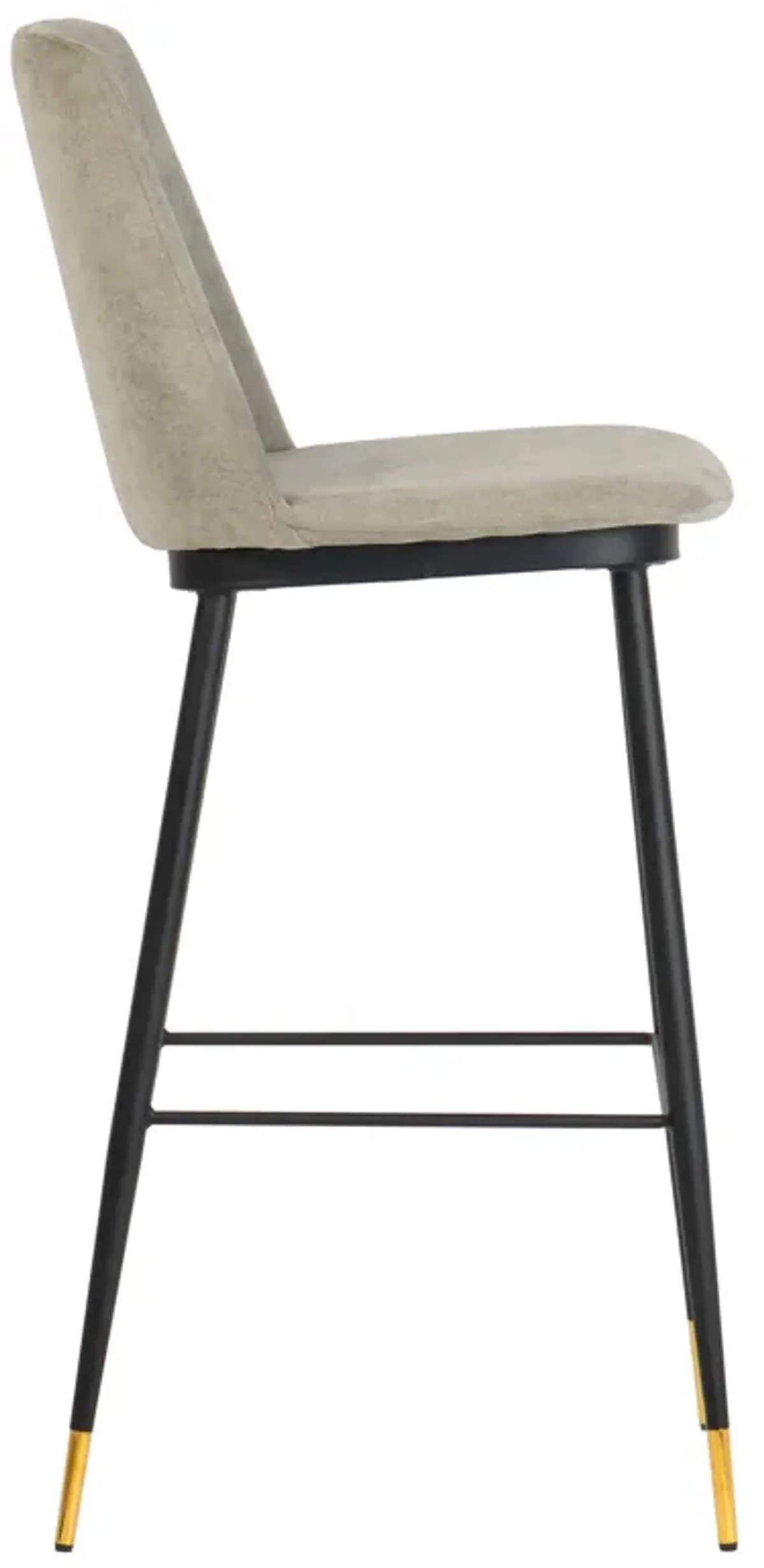 Evora Grey Velvet Counter Stool (Set of 2)