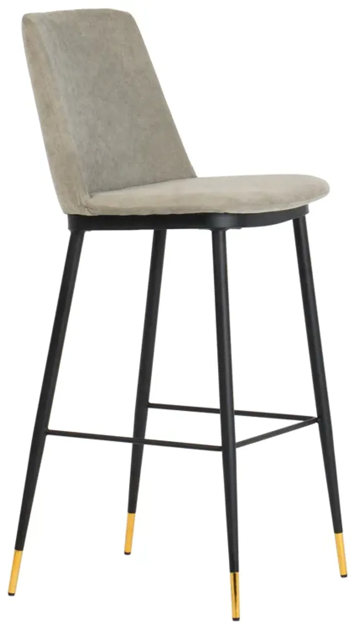 Evora Grey Velvet Counter Stool (Set of 2)