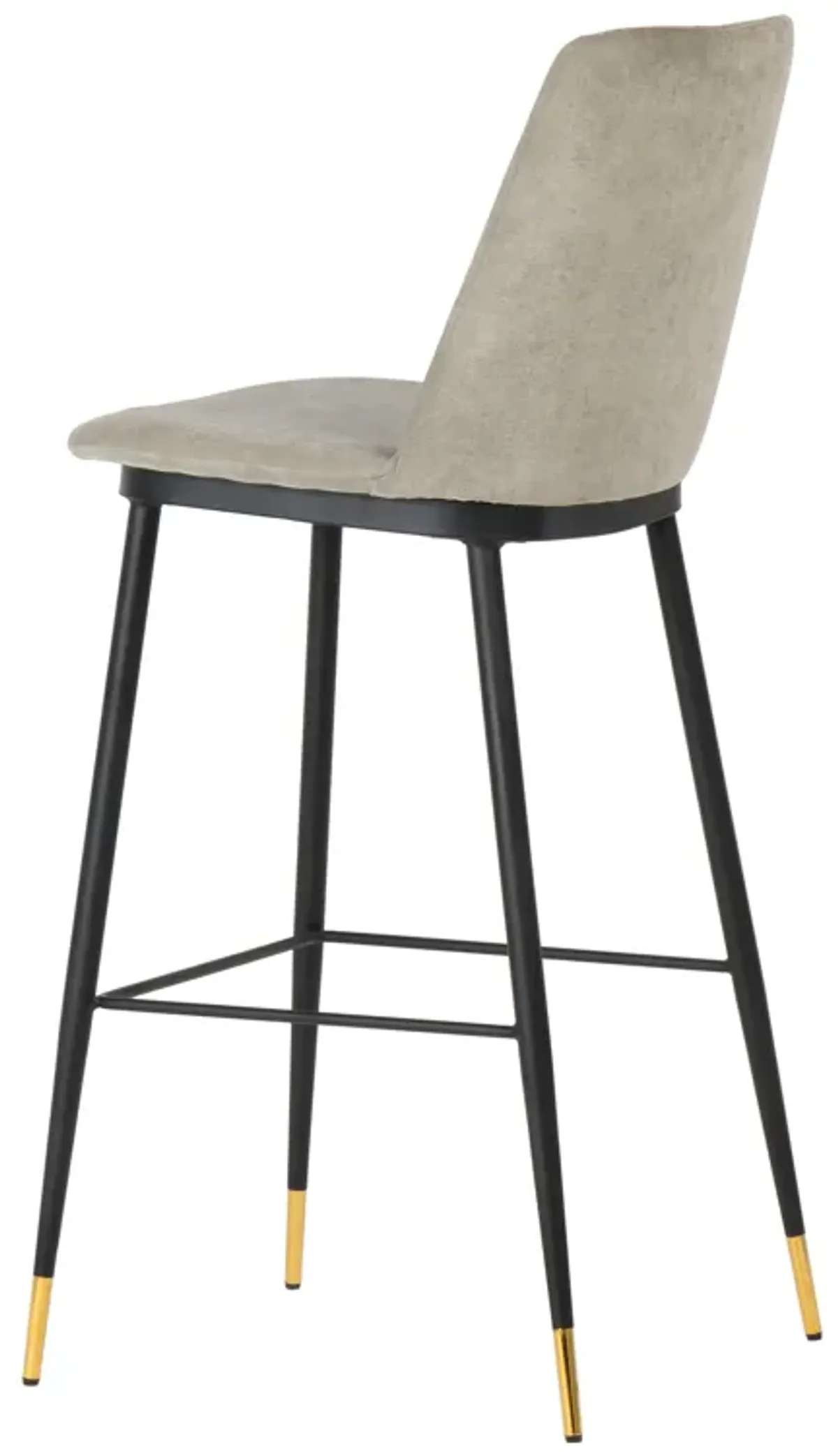 Evora Grey Velvet Counter Stool (Set of 2)