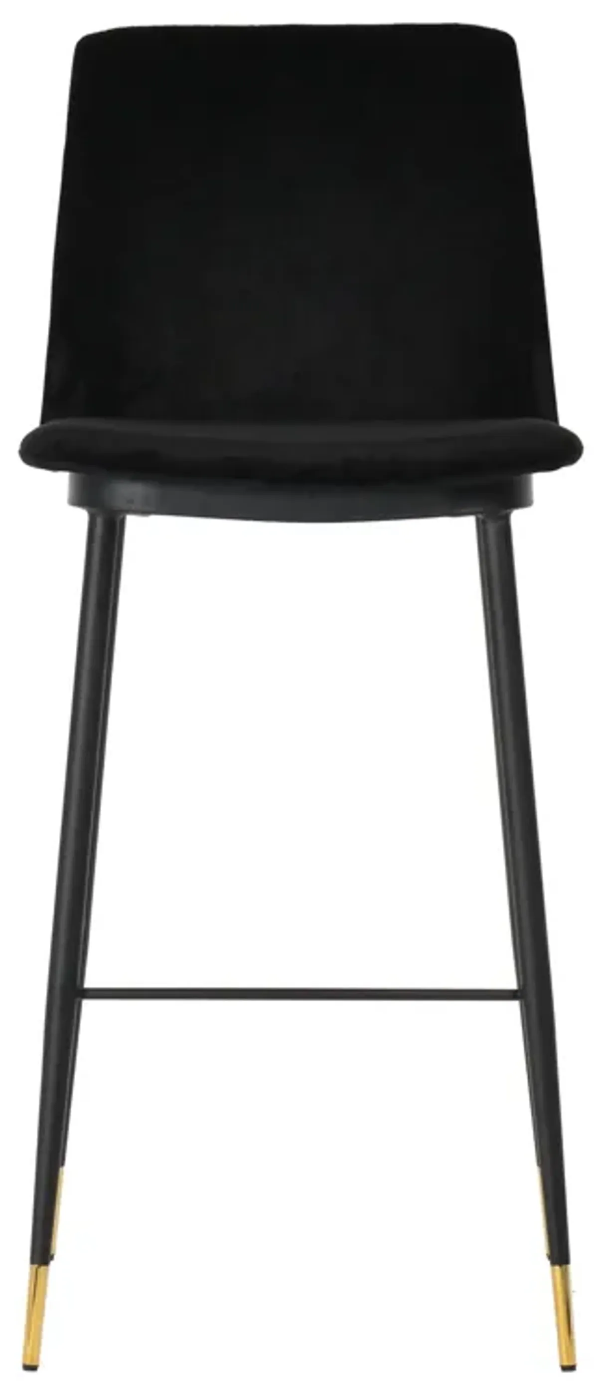 Evora Black Velvet Counter Stool (Set of 2)