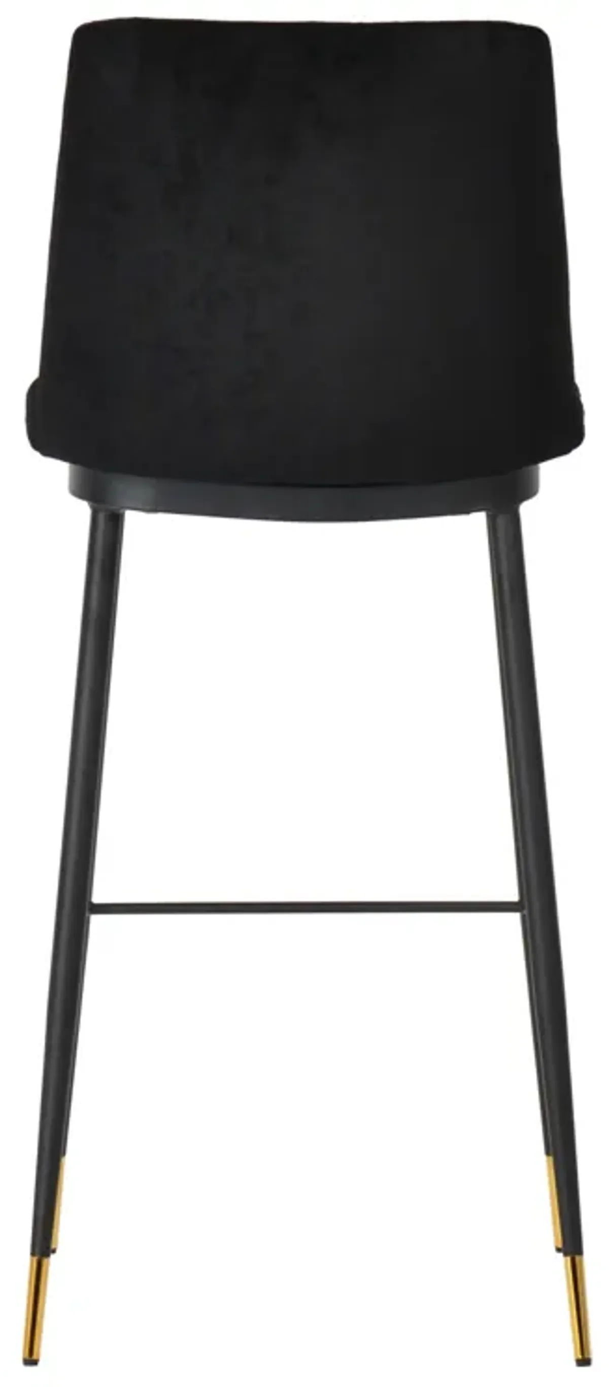 Evora Black Velvet Counter Stool (Set of 2)