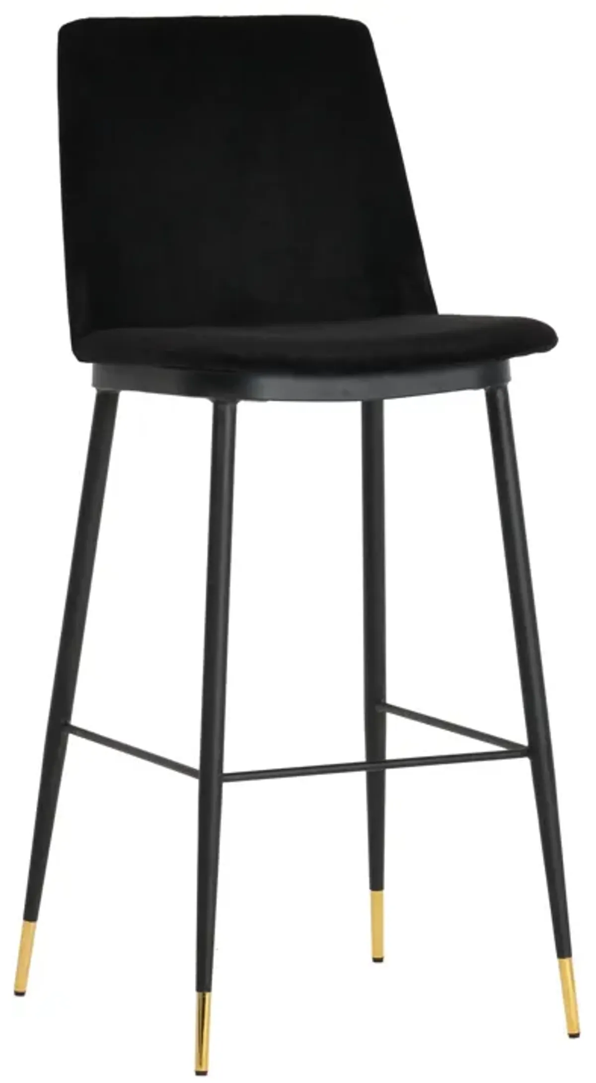 Evora Black Velvet Counter Stool (Set of 2)