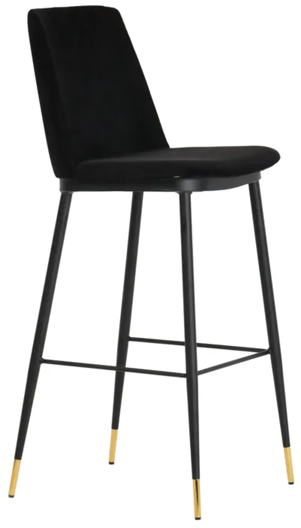 Evora Black Velvet Counter Stool (Set of 2)