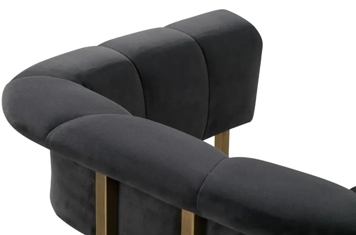 Astrid Grey Velvet Chair