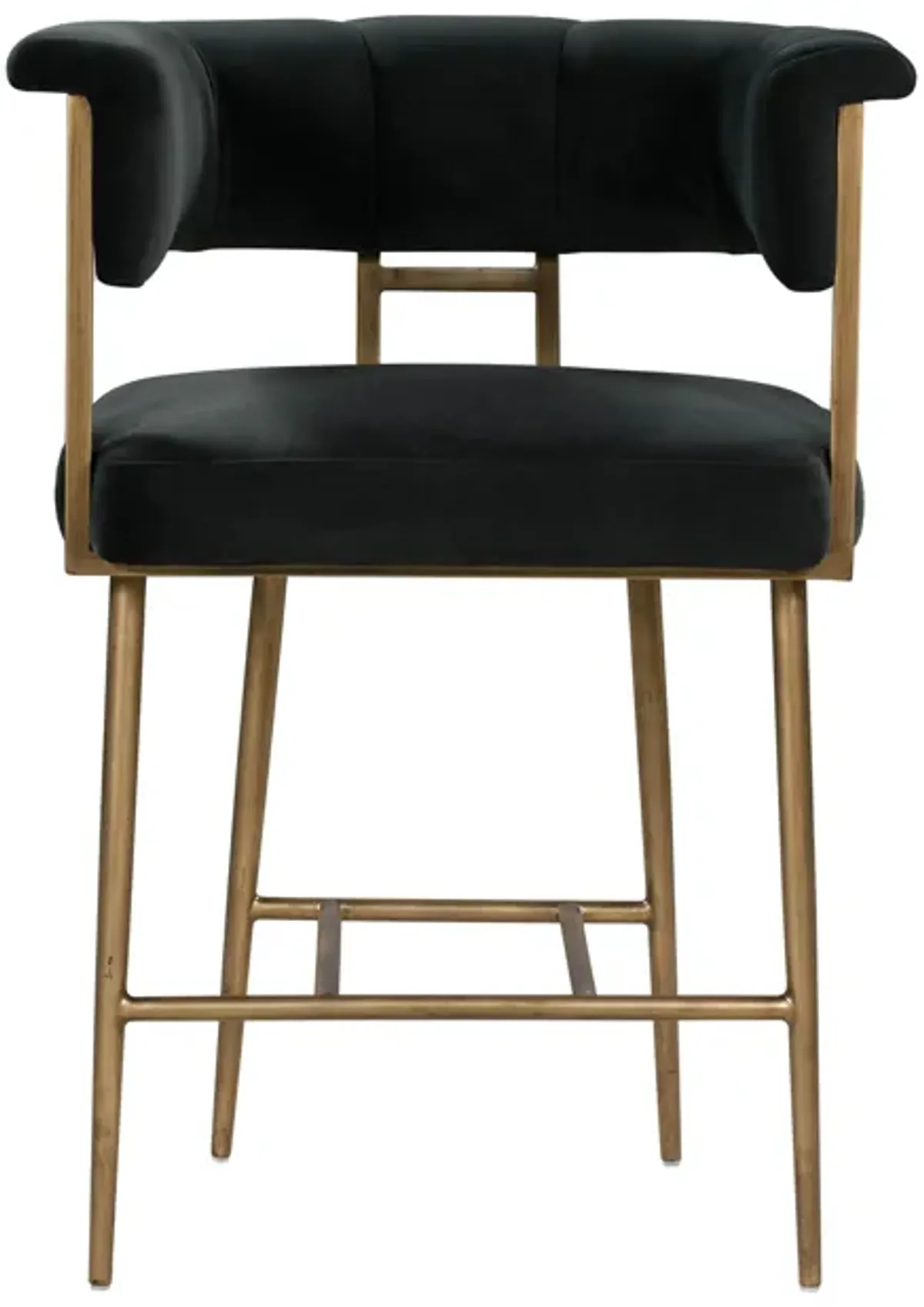 Astrid Grey Velvet Counter Stool