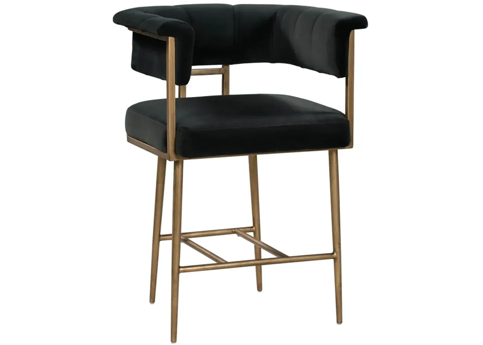 Astrid Grey Velvet Counter Stool