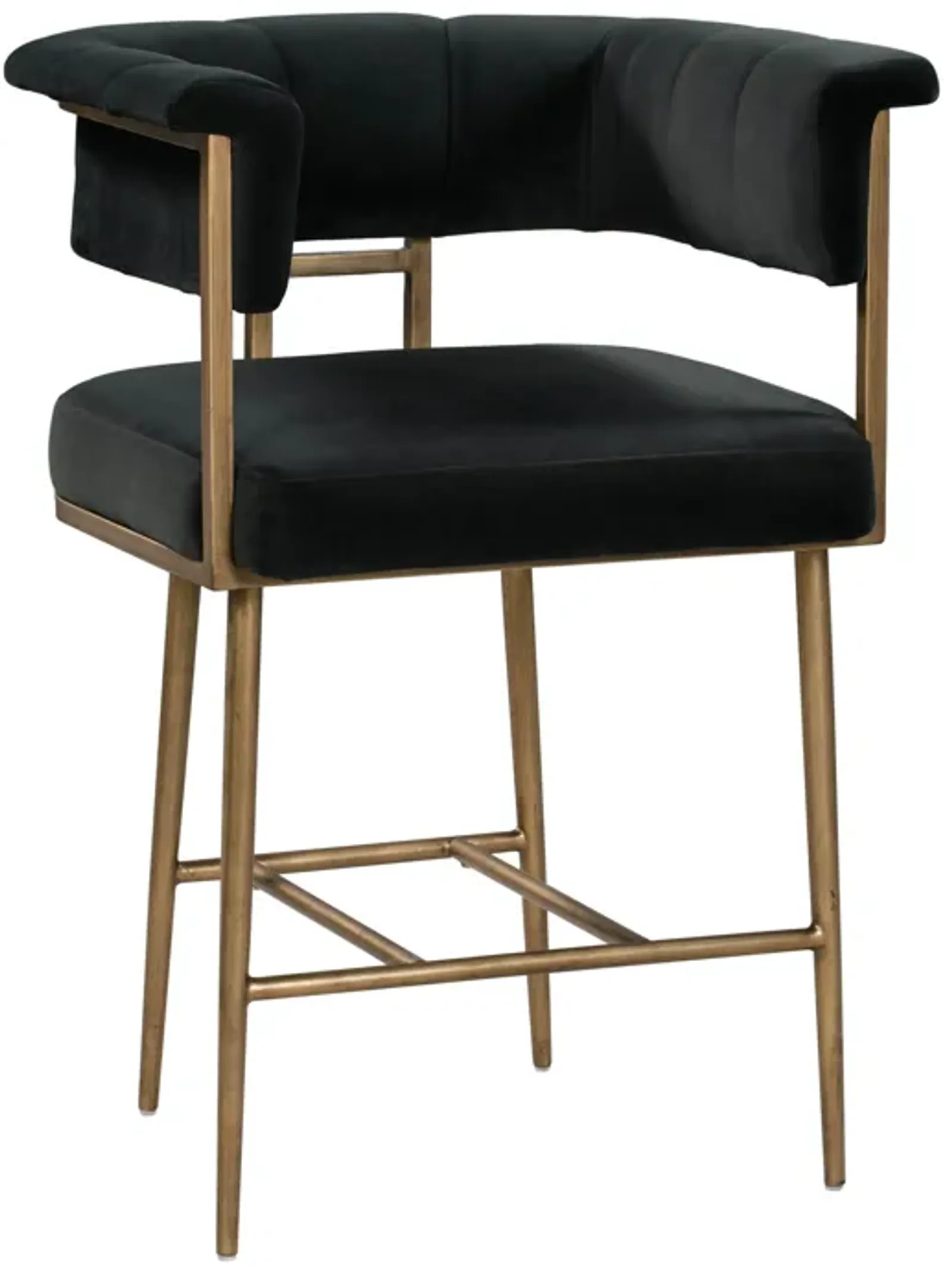 Astrid Grey Velvet Counter Stool