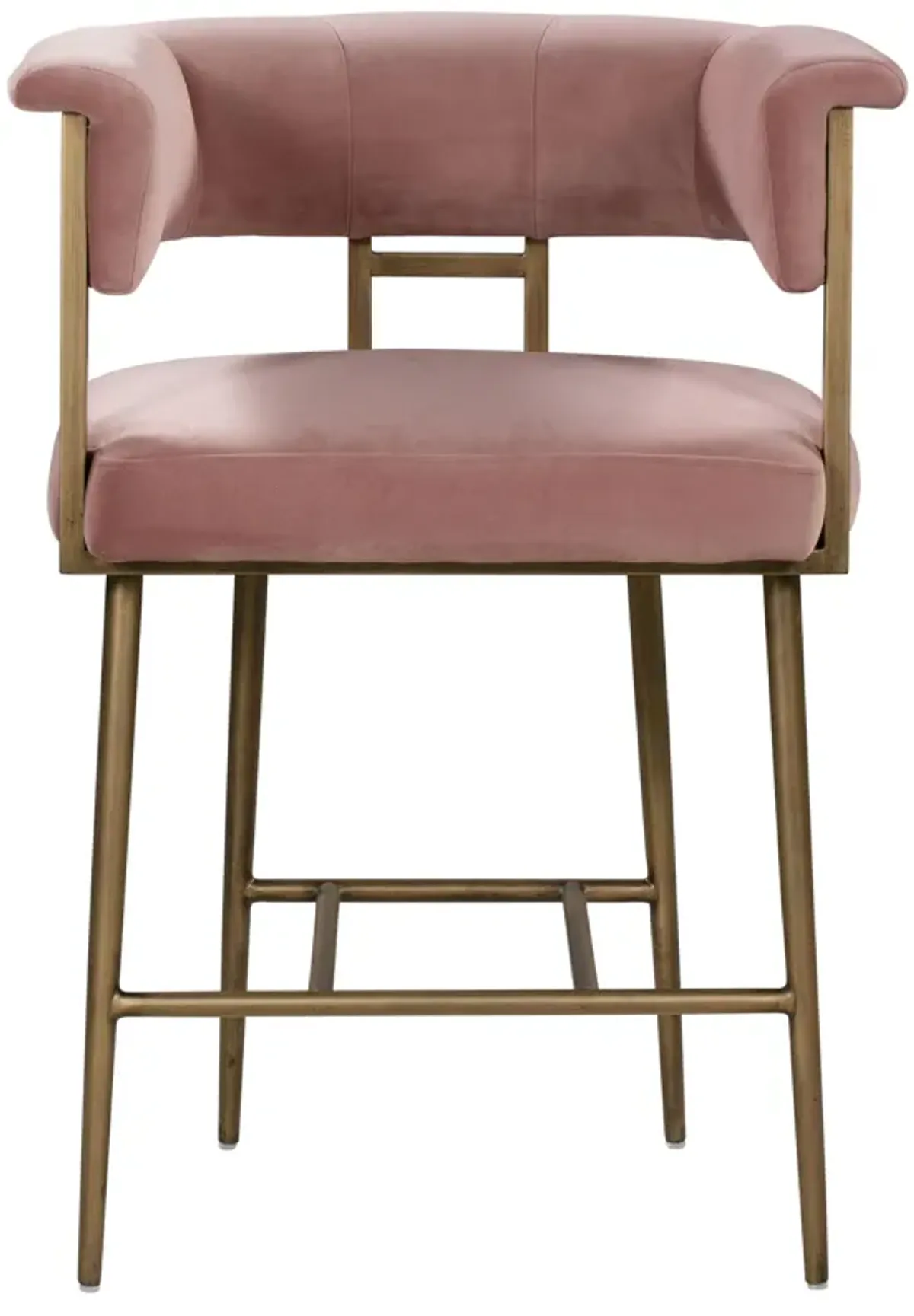 Astrid Blush Velvet Counter Stool