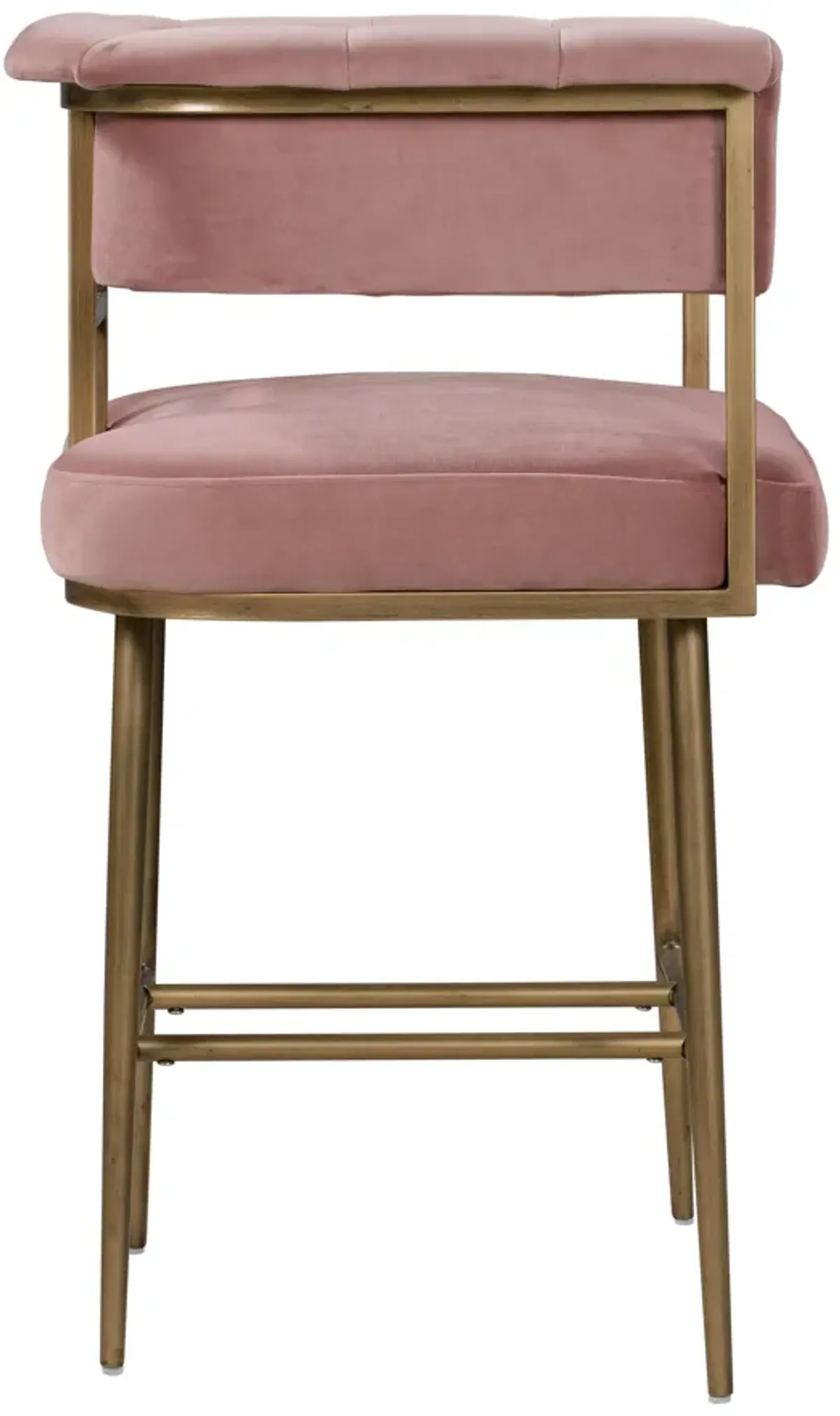 Astrid Blush Velvet Counter Stool