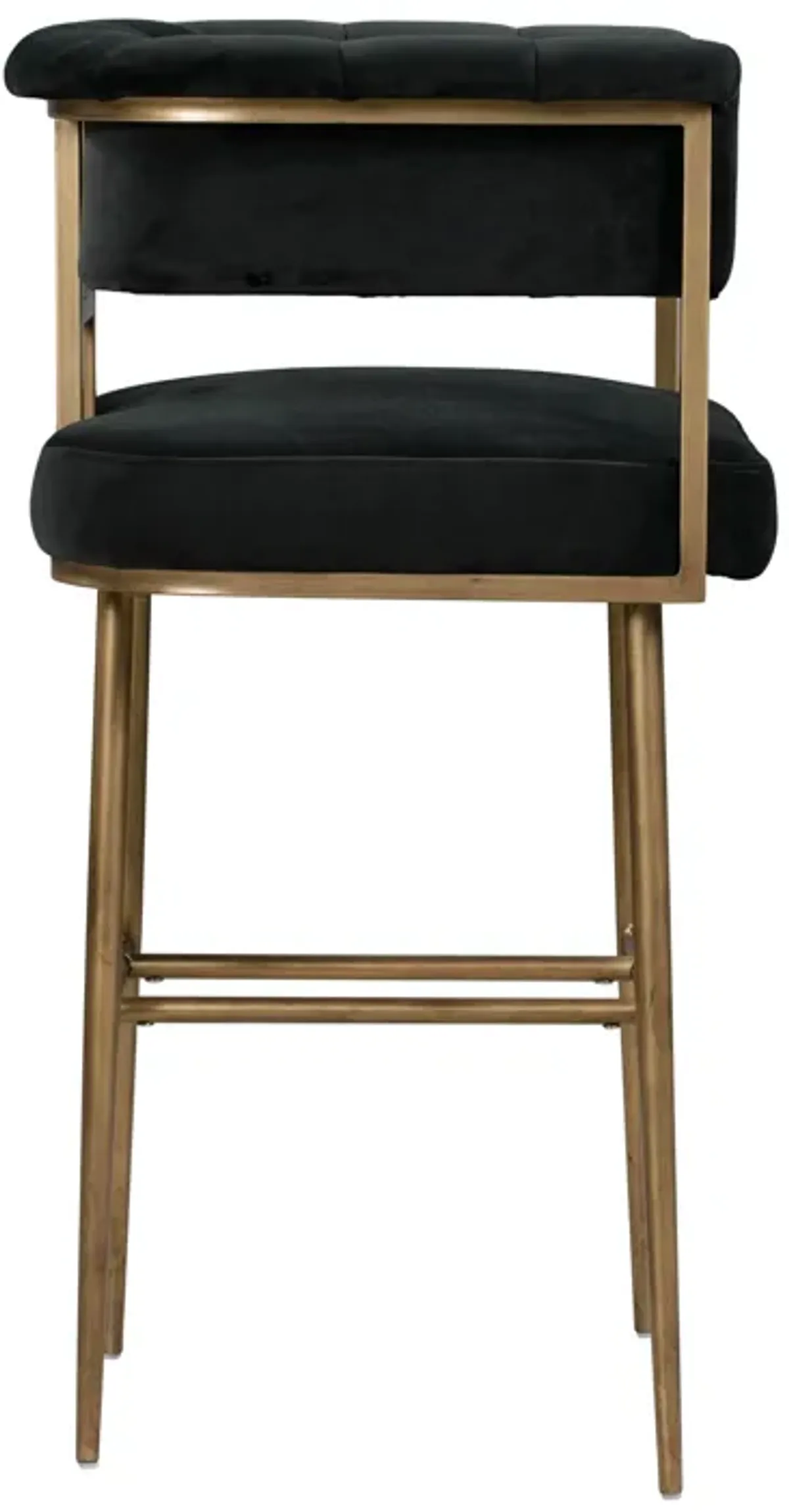 Astrid Grey Velvet Bar Stool