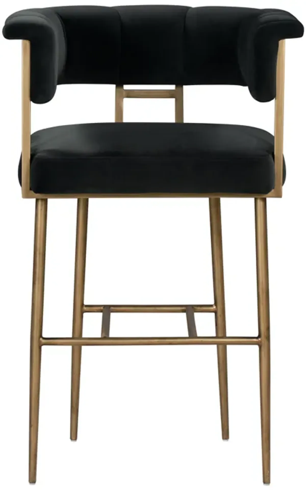 Astrid Grey Velvet Bar Stool