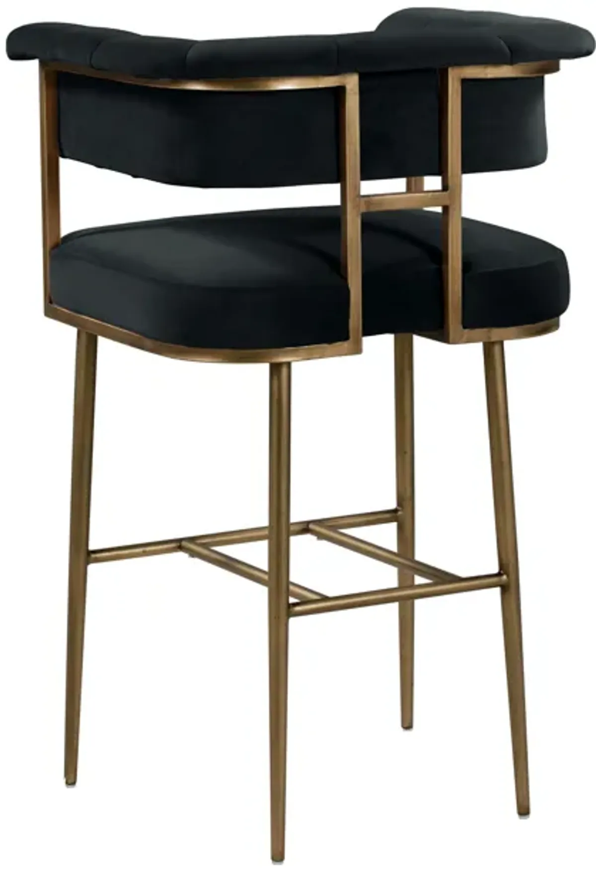 Astrid Grey Velvet Bar Stool