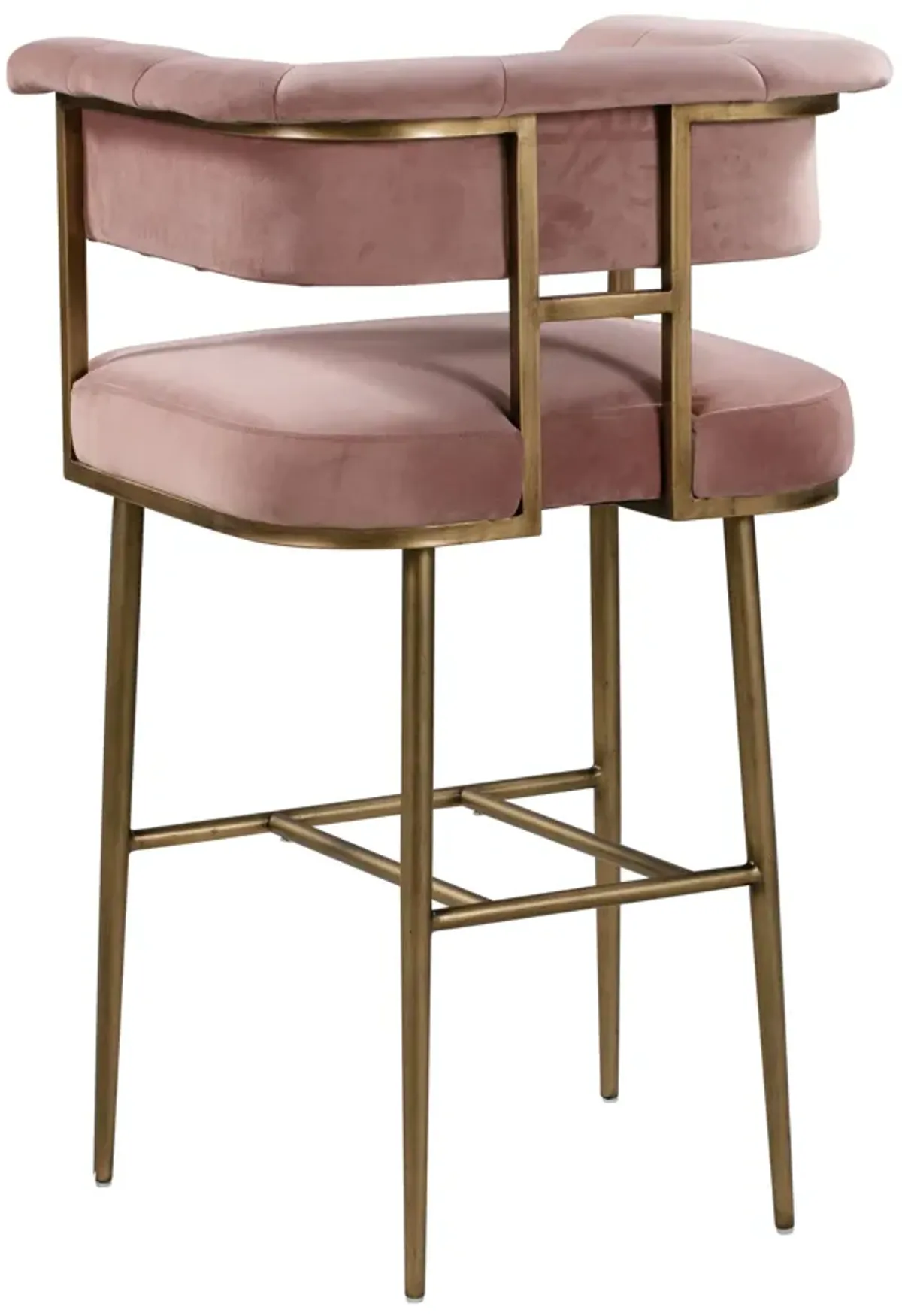 Astrid Blush Velvet Bar Stool