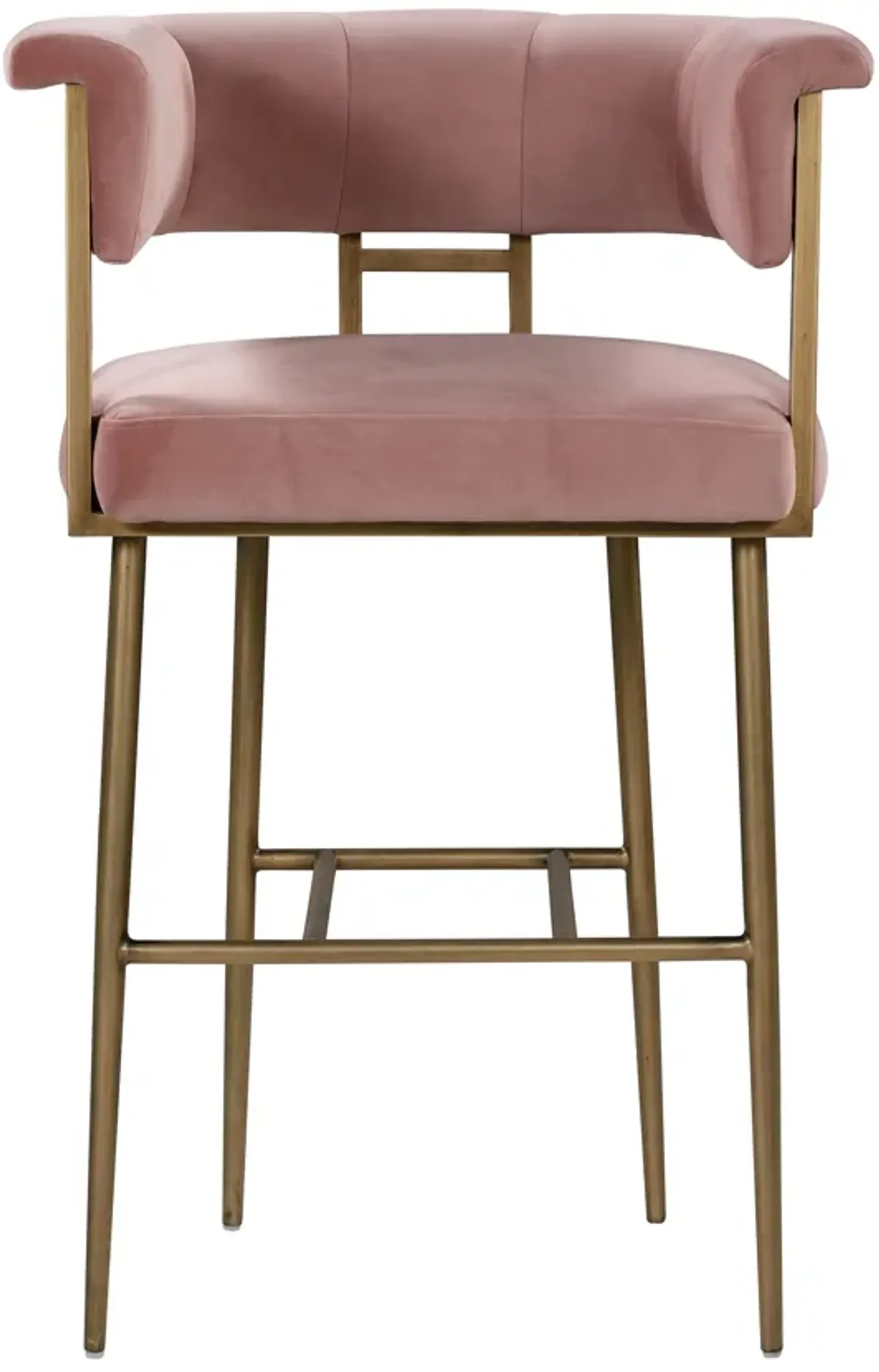 Astrid Blush Velvet Bar Stool