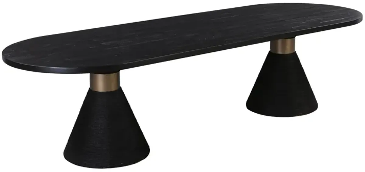 Rishi Black Rope Oval Table