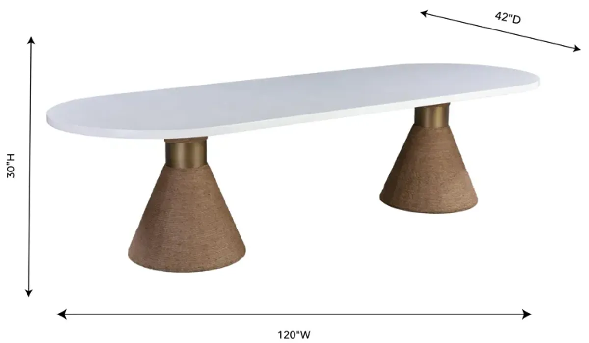 Rishi Natural Rope Oval Table