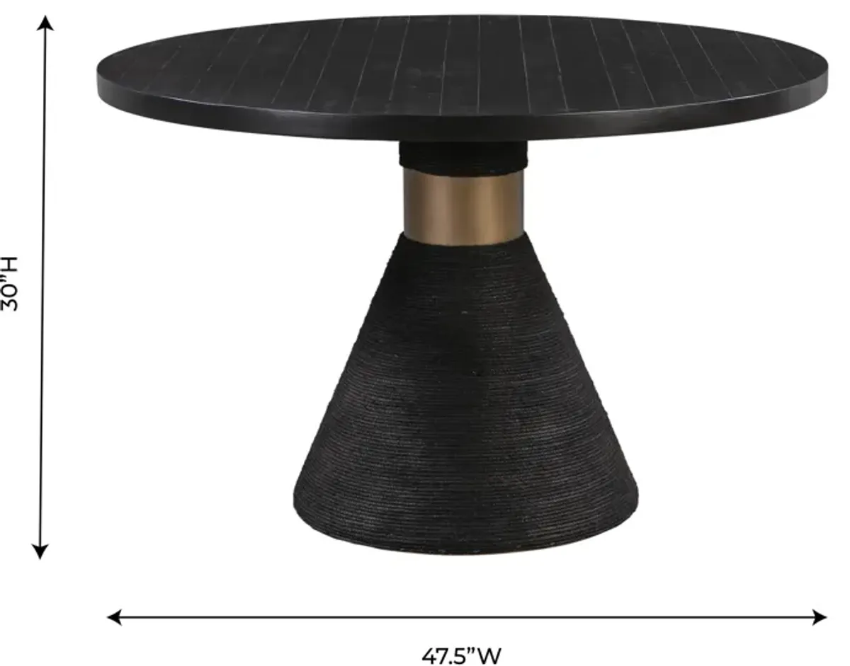 Rishi Black Rope Round Table