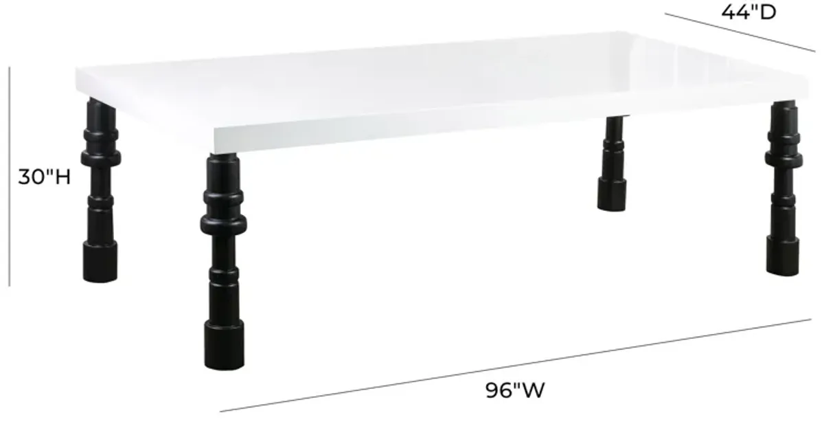 Spindle Gloss Lacquer Dining Table