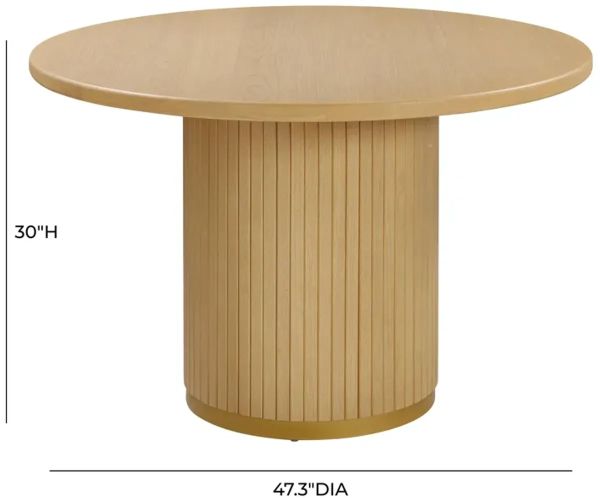 Chelsea Natural Oak Wood Round Dining Table