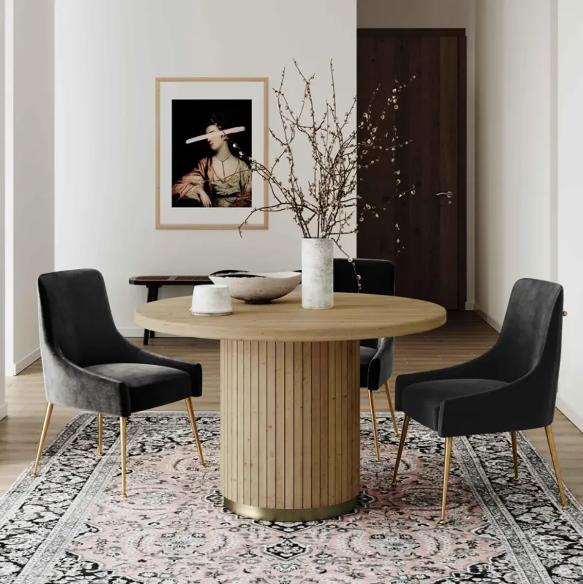 Chelsea Natural Oak Wood Round Dining Table