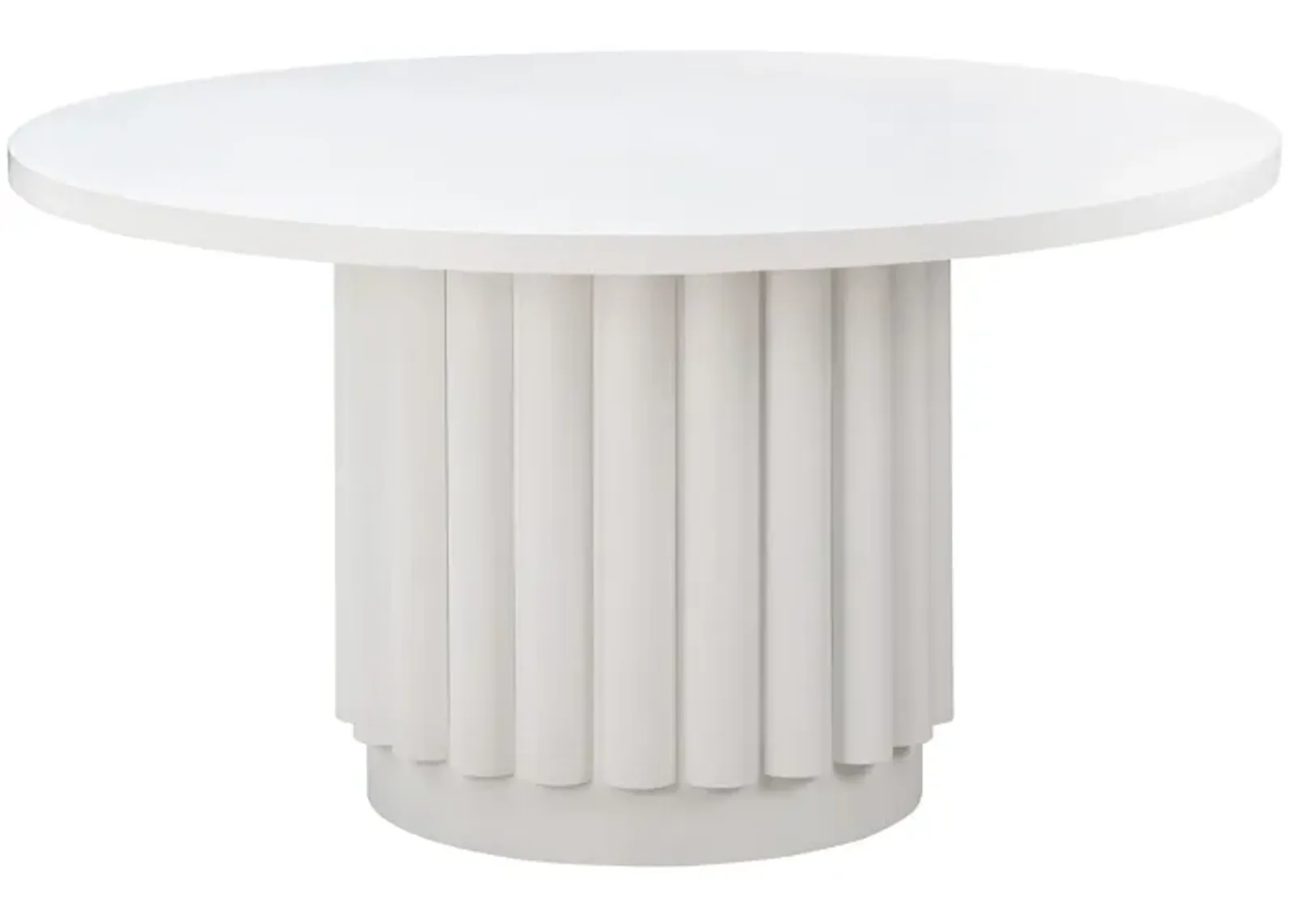 Kali 55 Inch White Round Dining Table