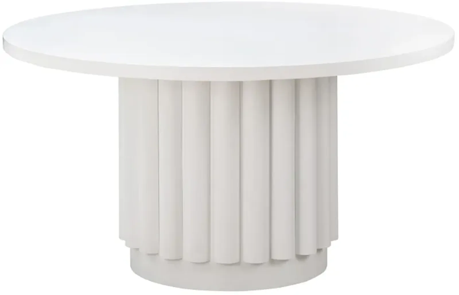 Kali 55 Inch White Round Dining Table