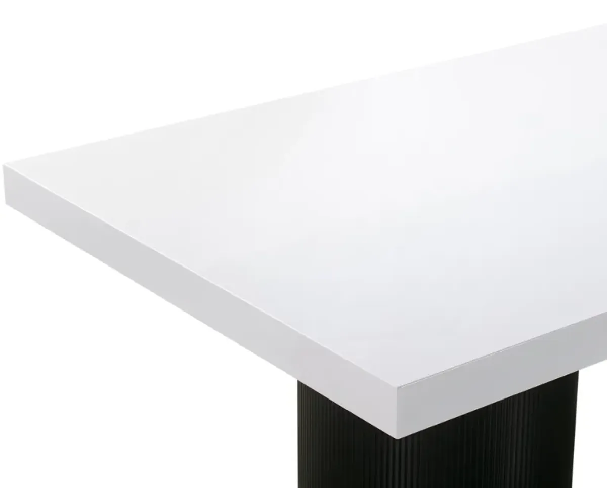 Nova White Lacquer Dining Table