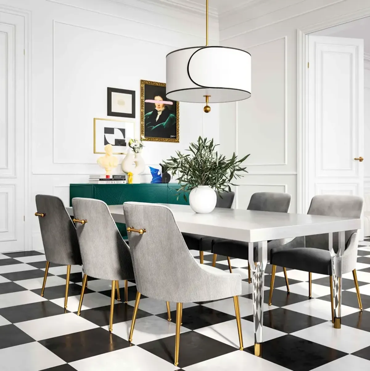 Tabby Glossy Lacquer Dining Table