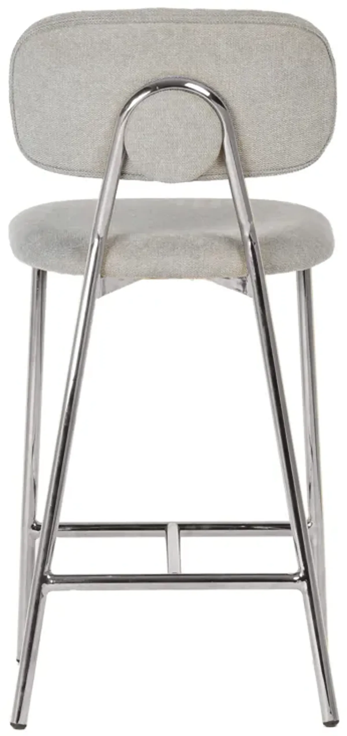 Ariana Grey Counter Stool - Silver Legs (Set of 2)