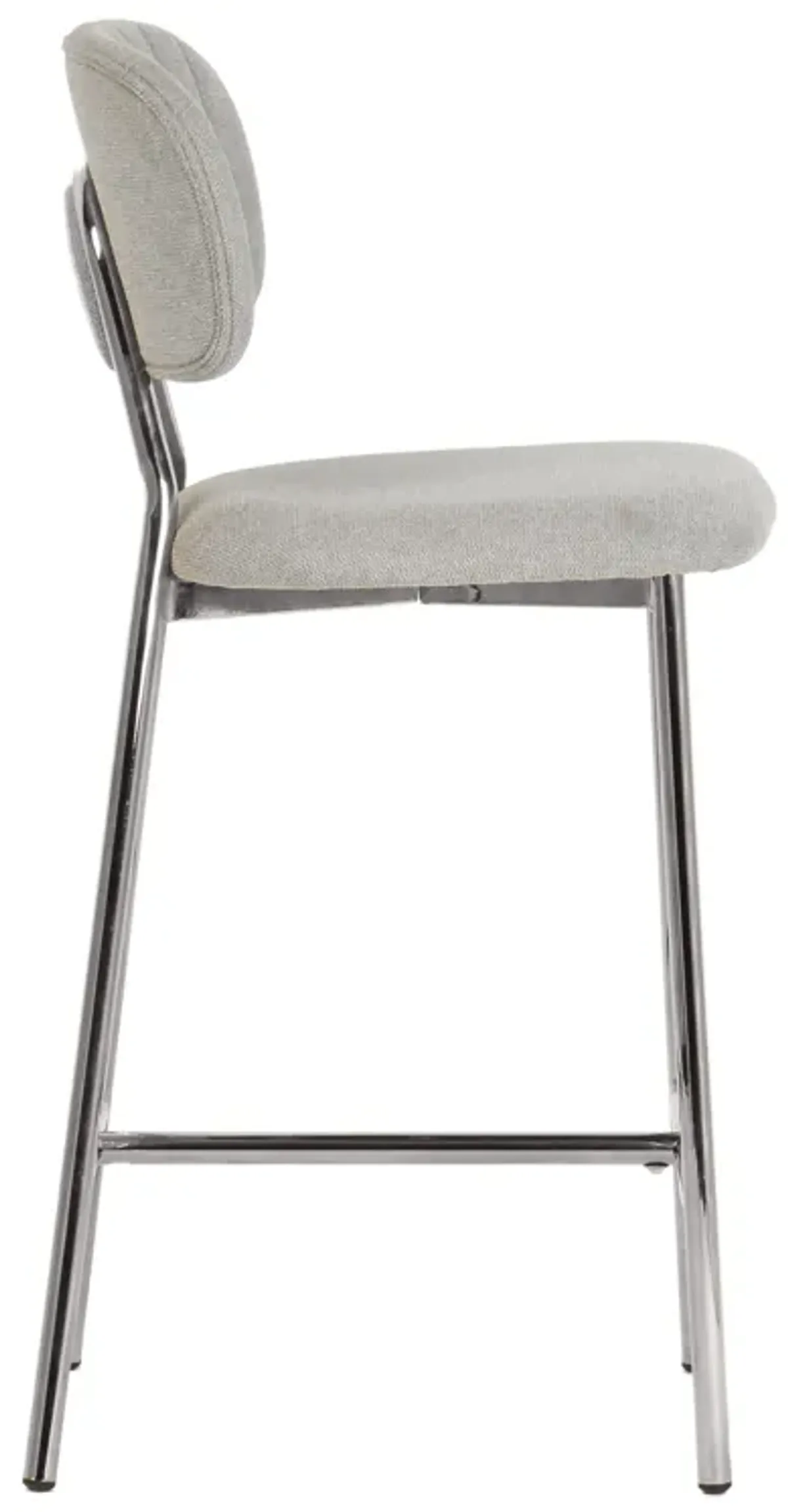 Ariana Grey Counter Stool - Silver Legs (Set of 2)