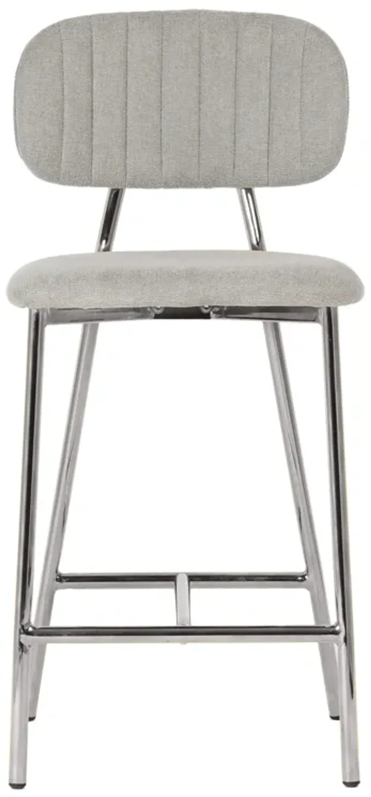 Ariana Grey Counter Stool - Silver Legs (Set of 2)