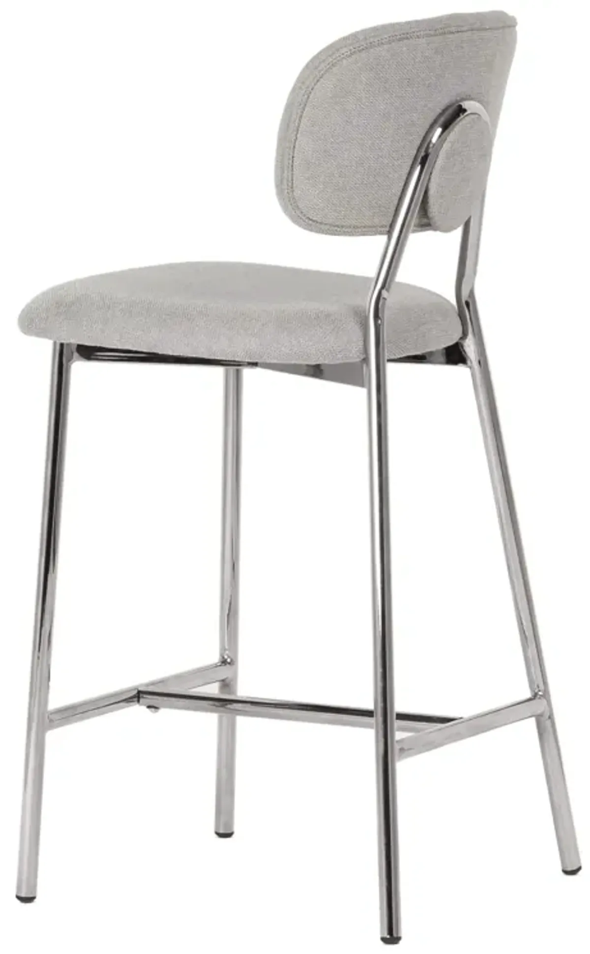 Ariana Grey Counter Stool - Silver Legs (Set of 2)