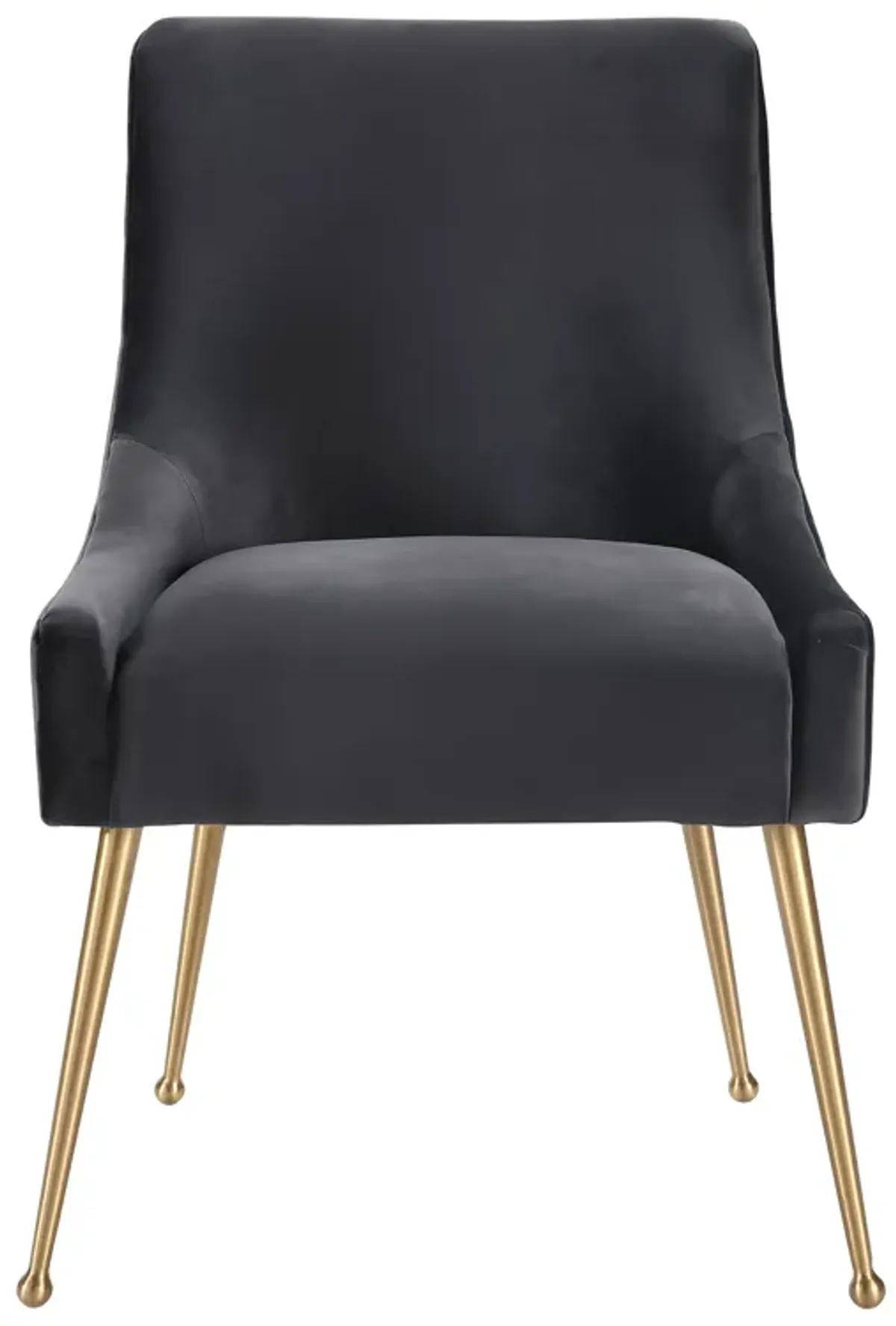 Beatrix Grey Velvet Side Chair