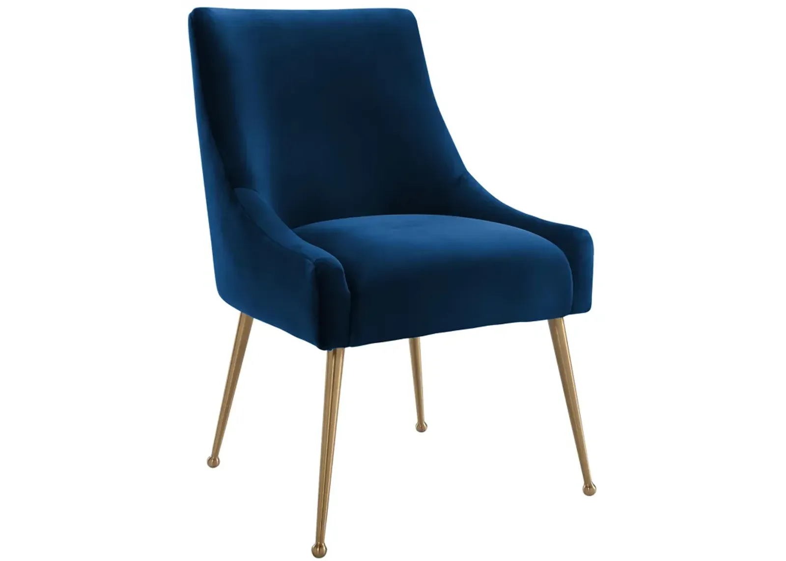 Beatrix Navy Velvet Side Chair