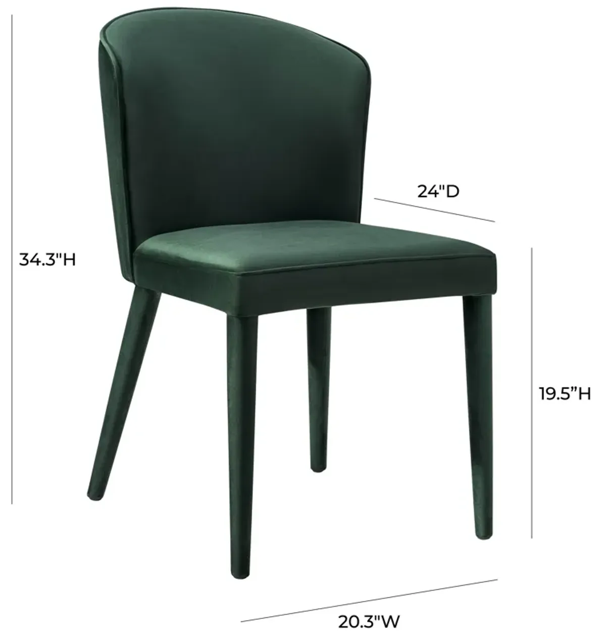 Metropolitan Forest Green Velvet Chair